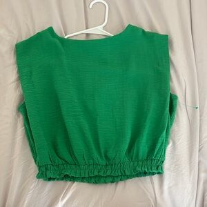 a new day Vibrant Green Crop Top